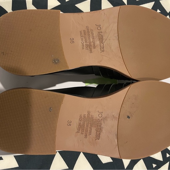 Wisdom black leather flats by Jo Mercer - Picture 6 of 6